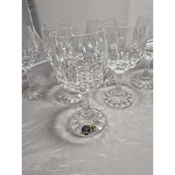 Rare 8 Tiffin Franciscan Arabelle Wine Glasses Germany Crystal - Picture 3 of 13